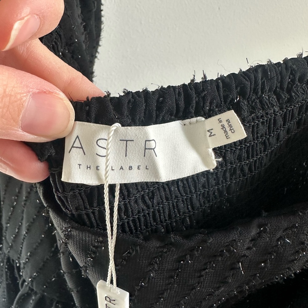 ASTR the label black sequin top